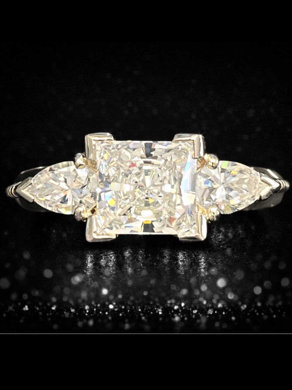 Victoria Wieck vintage princess cut solitaire engagement wedding ring band HSN